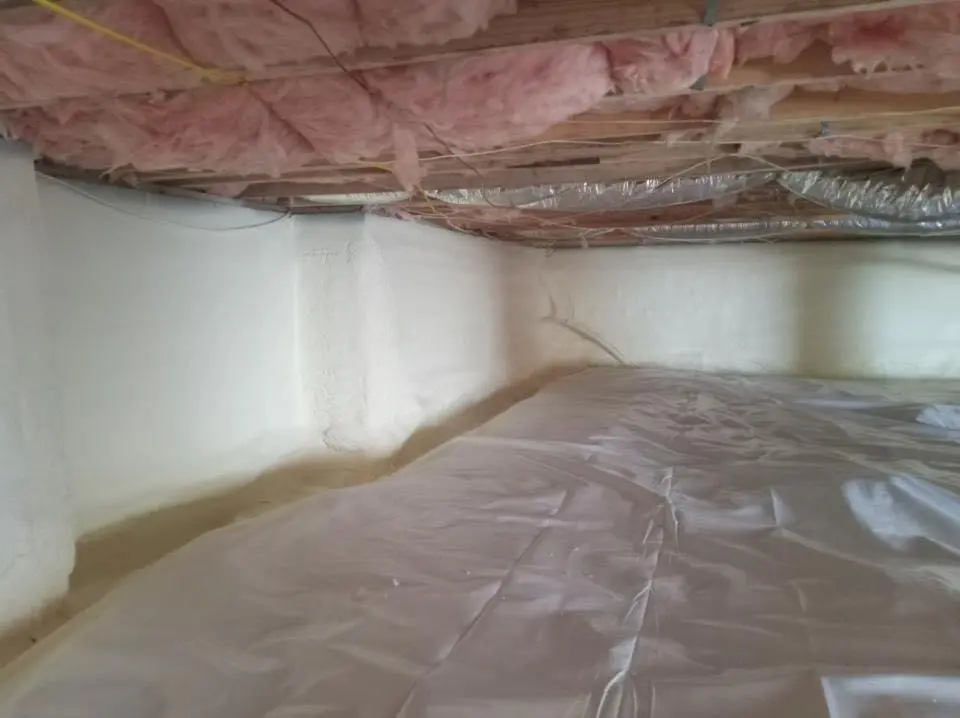 Crawl space encapsulation with closed-cell spray foam for Spray Foam Roofing in Waimea